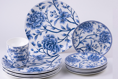 Sapphire Bloom Dinnerware Set