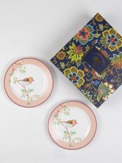 Little Birdie (Pink) snack plates - Set of 4 (7 inch each)