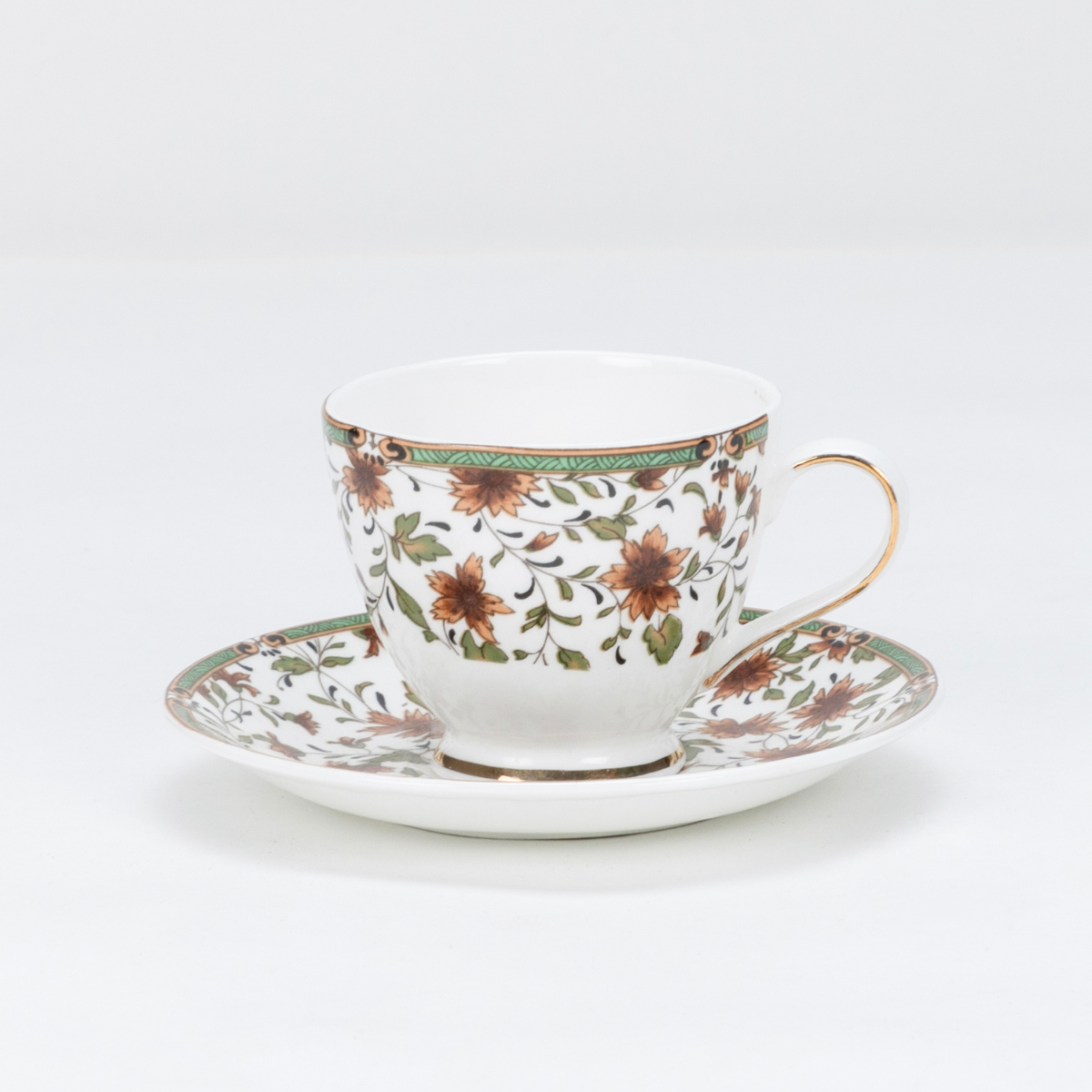 Autumn Hues Cup & Saucer Set | 4 Cups & 4 Saucers