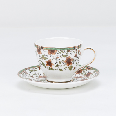 Autumn Hues Cup & Saucer Set | 4 Cups & 4 Saucers