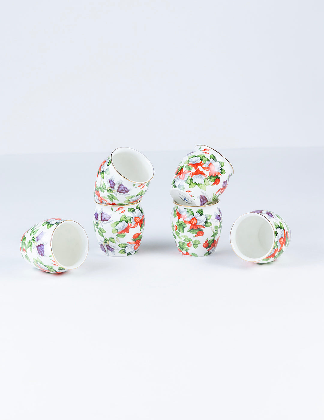 Spring Whispers - Set of 6 Kulhad Tea Cups, 200ml