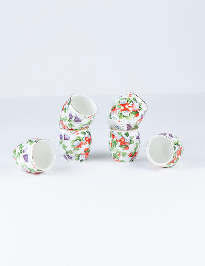 Spring Whispers - Set of 6 Kulhad Tea Cups, 200ml