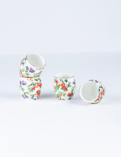 Spring Whispers - Set of 6 Kulhad Tea Cups, 200ml