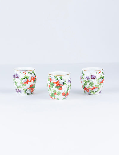 Spring Whispers - Set of 6 Kulhad Tea Cups, 200ml