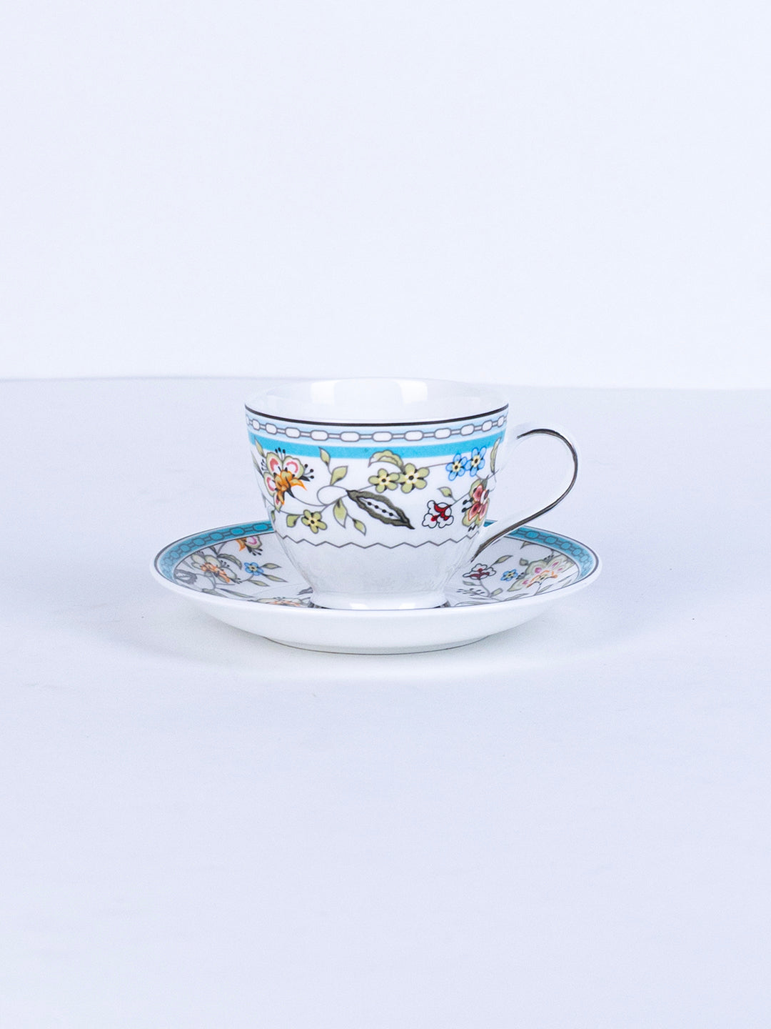 Blue Botanicals Cup & Saucer Set | 6 Cups & 6 Saucers