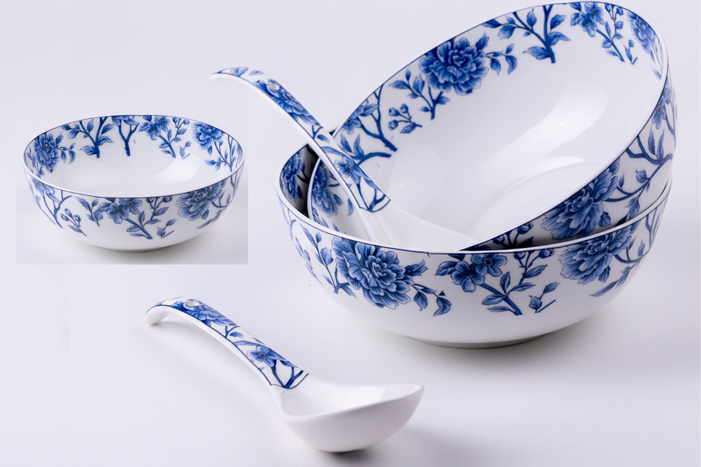 Sapphire Bloom Dinnerware Set