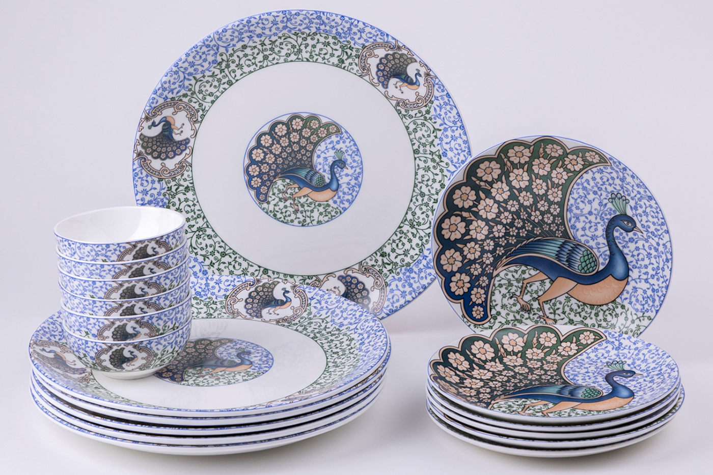 Dancing Peacock Dinnerware