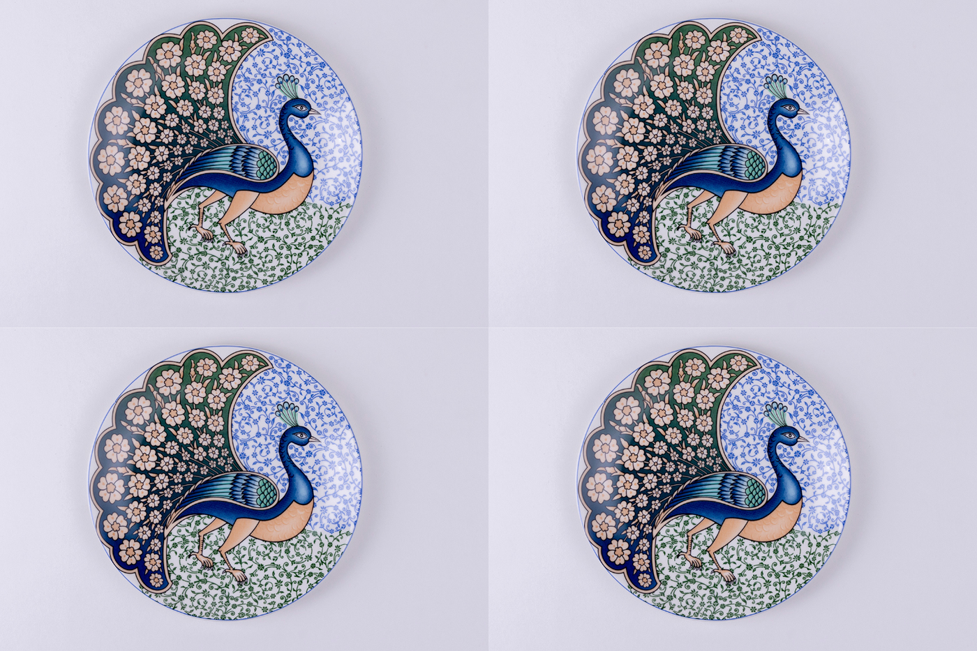 Indian Peafowl side plates