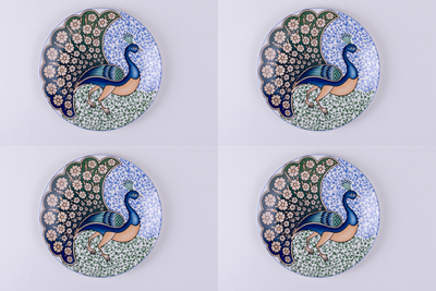 Indian Peafowl side plates