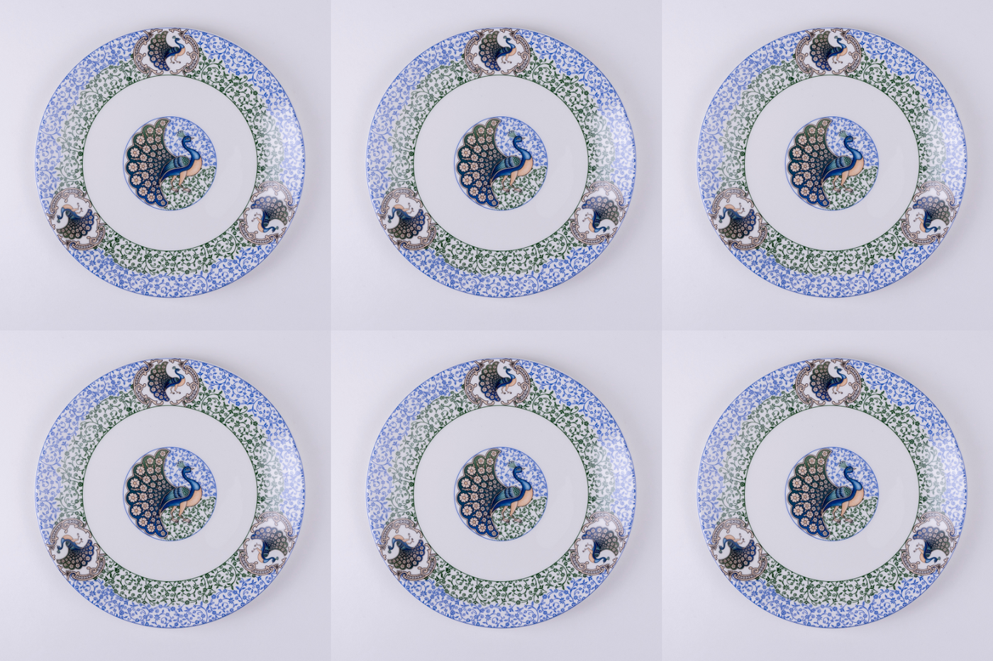 Dancing Peacock Dinner Plates - Set of 2