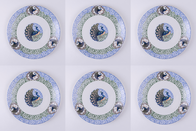 Dancing Peacock Dinner Plates - Set of 2