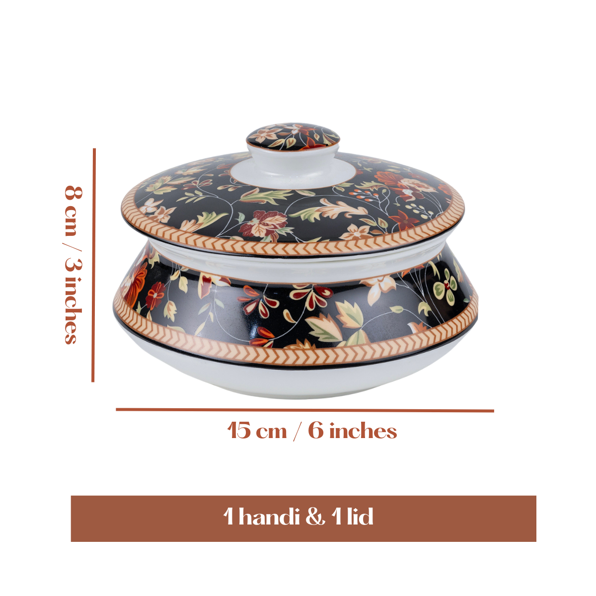 Enchanted Night Garden Handi Bowls with Lid - Set of 1 (6 inch)