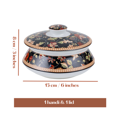 Enchanted Night Garden Handi Bowls with Lid - Set of 1 (6 inch)