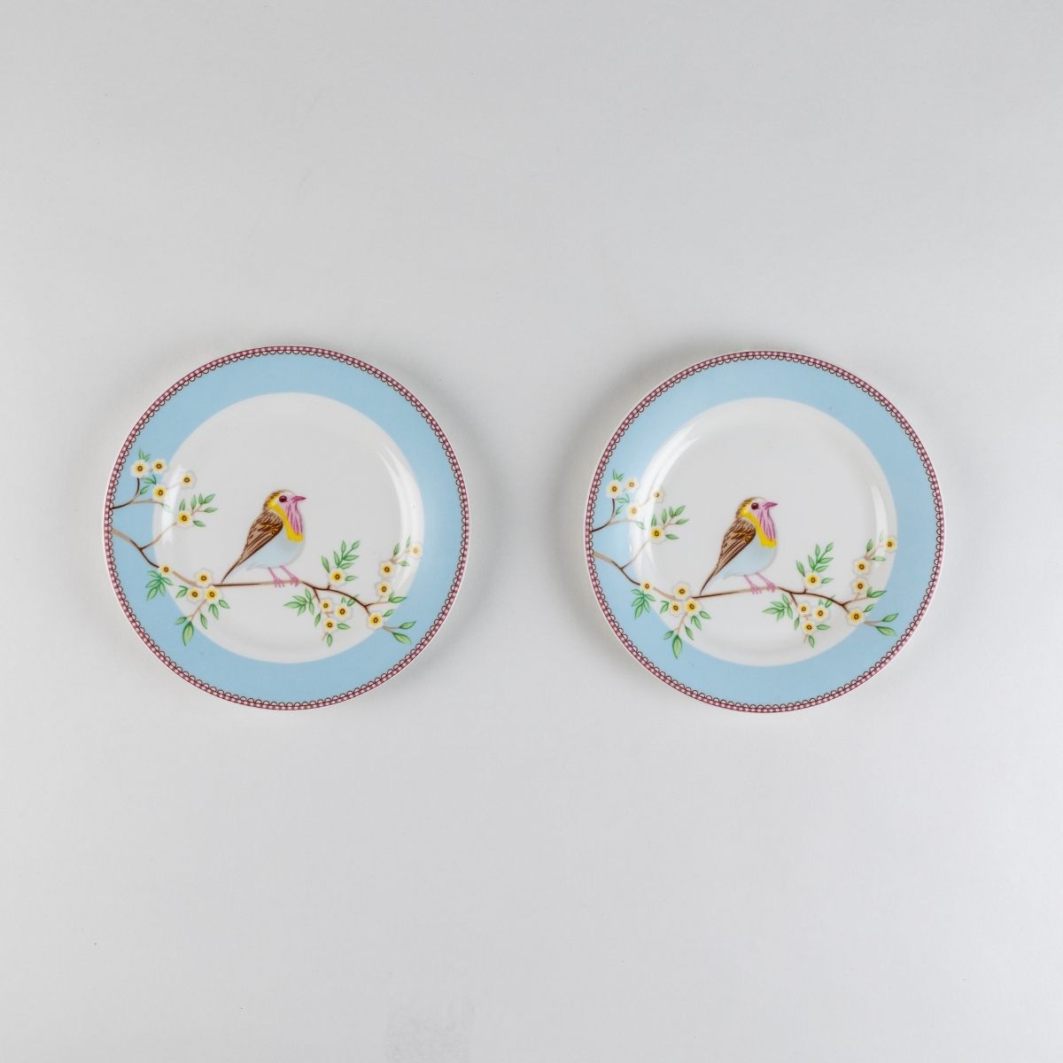 Little Birdie (Blue) snack plates - Set of 4 (7 inch each)