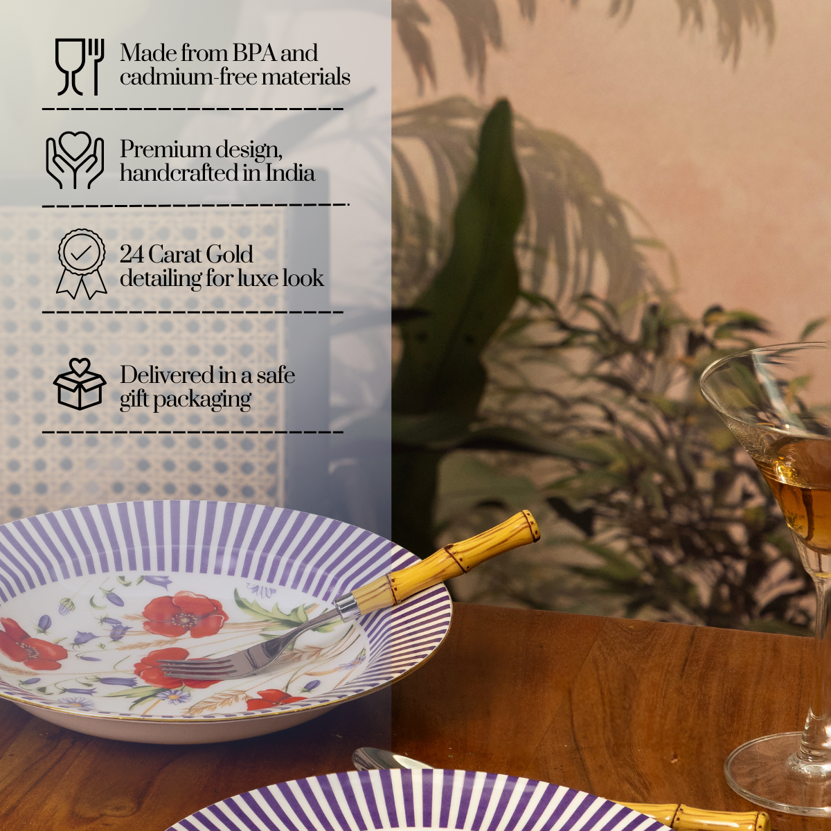 Wild Poppy Whispers Pasta Plates | 10.5 Inch Wide - Set of 2