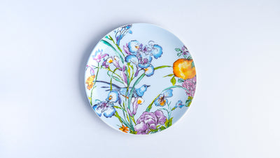 Blue Floral Songbird side plates - Set of 4