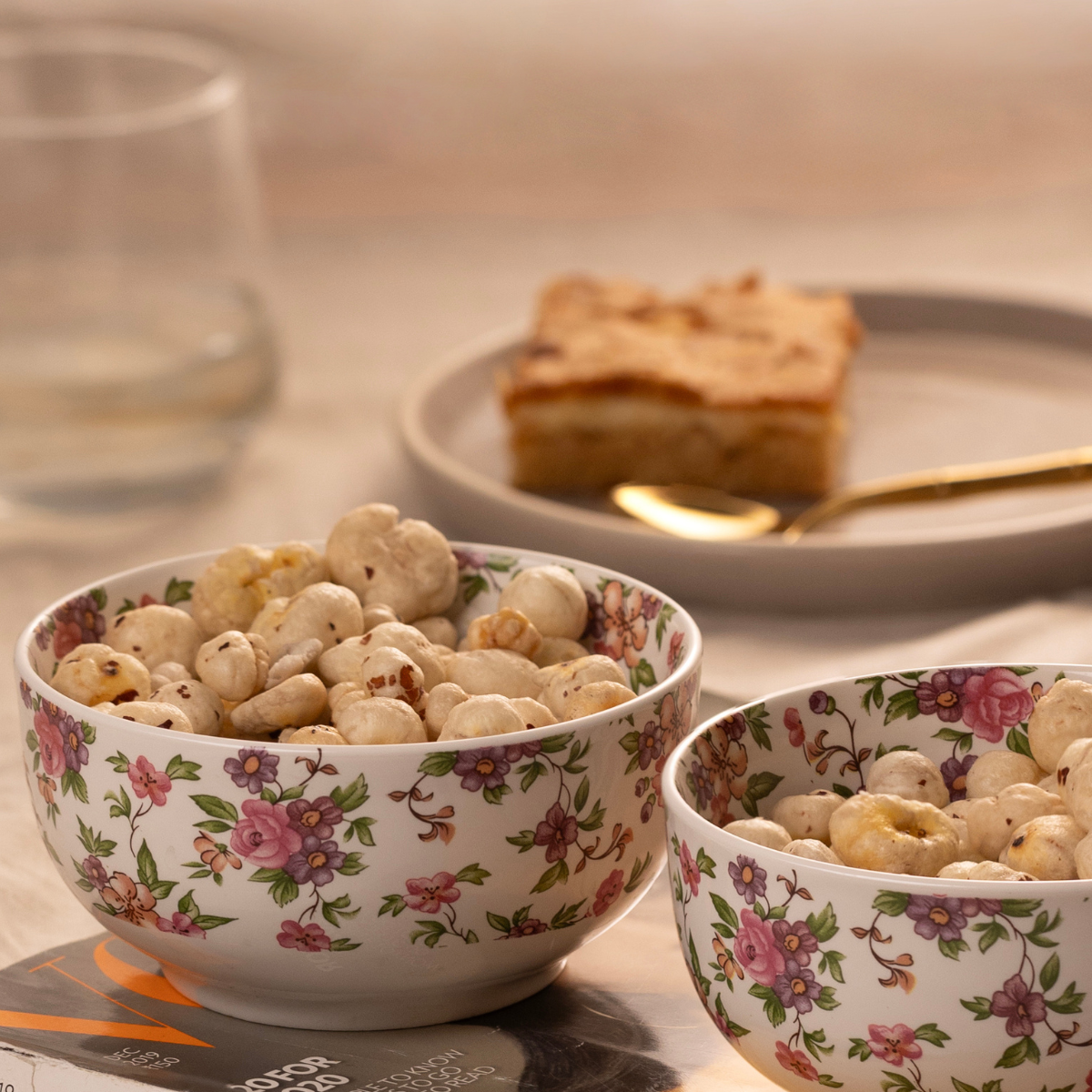 Whimsical Bloom snack bowls - Set of 4 (5 inch wide, 350ML capacity)
