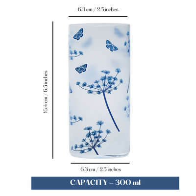 Fluttering Butterfly Glass Tumblers - Set of 4 (300ML)