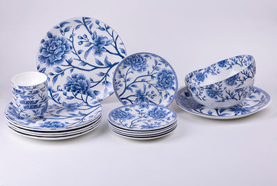 Sapphire Bloom Dinnerware Set