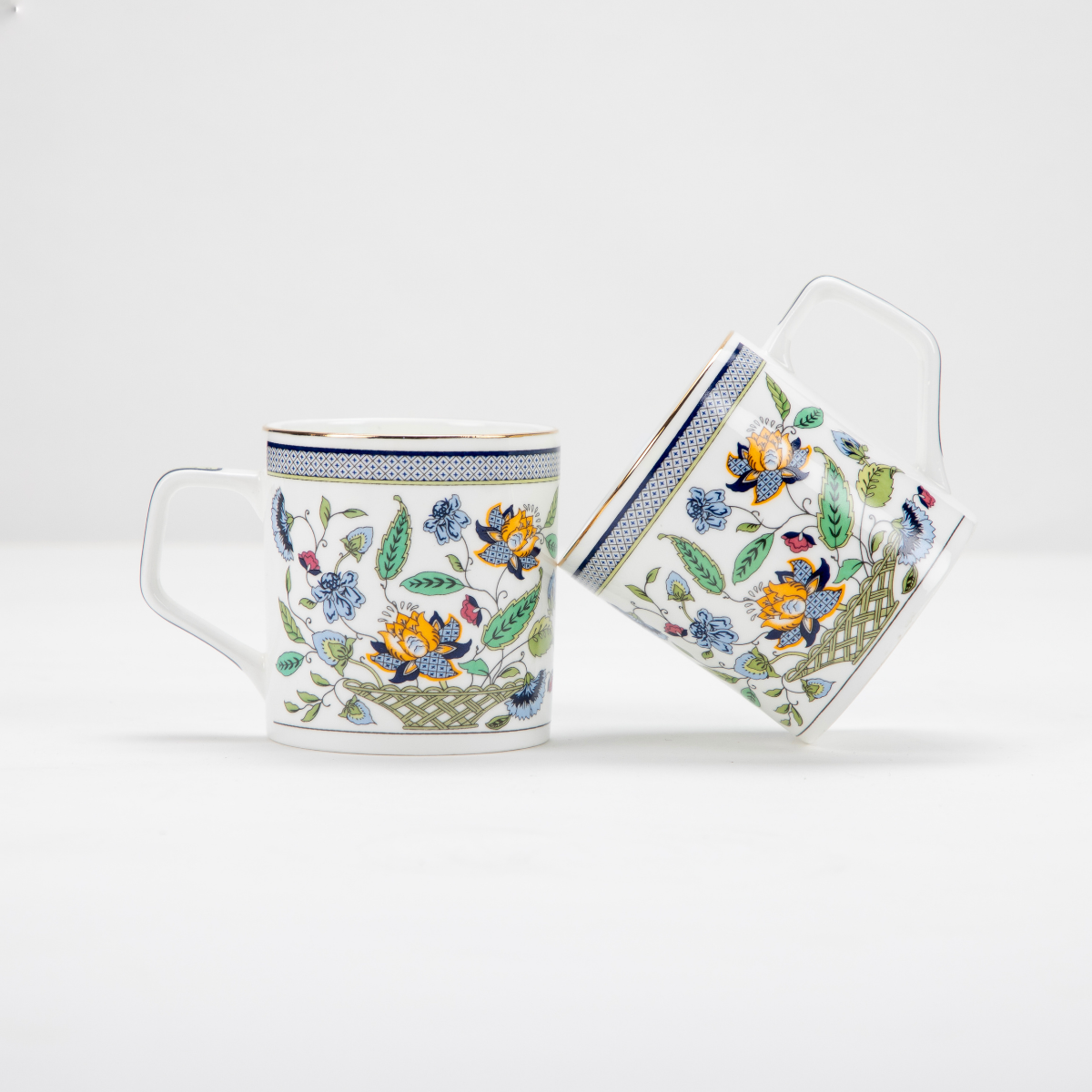 Metallic Abstract Art Tea/ Coffee Cups - Set of 6, 200 ml