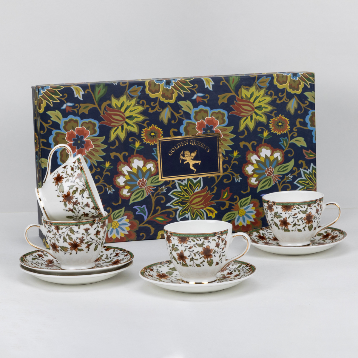 Autumn Hues Cup & Saucer Set | 4 Cups & 4 Saucers