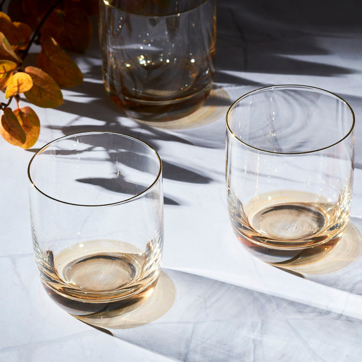Golden Luminous Short Tumbler - Set of 6 (200ML)