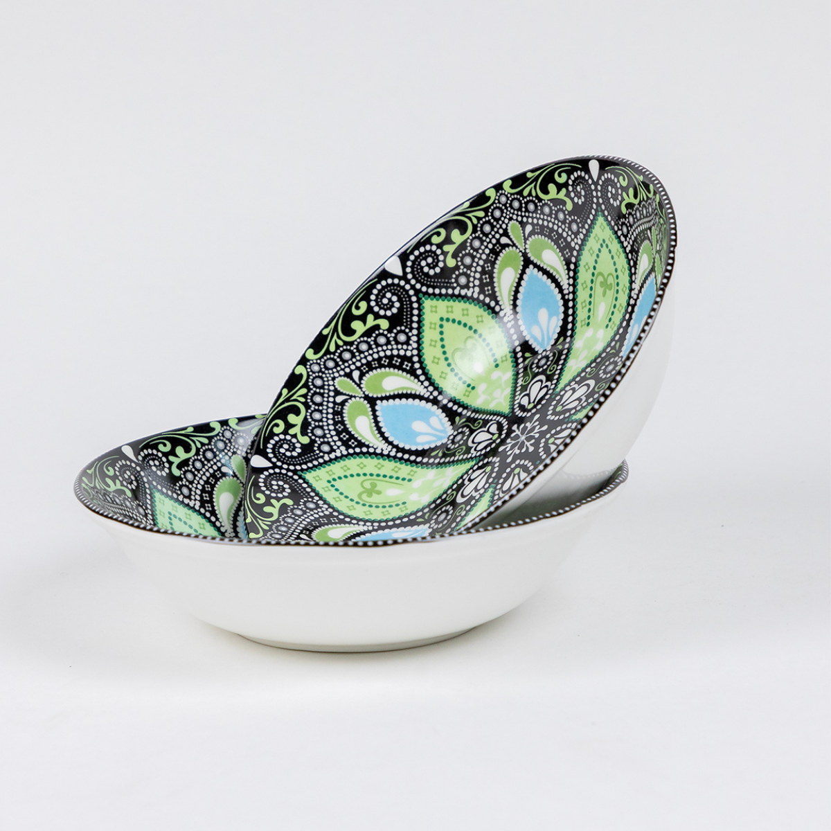 Mandalay Whispers Snack Bowls - Set of 2 (7 inch wide, 450ML capacity)