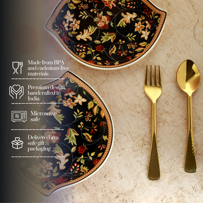 Enchanted Night Garden Leaf Platter (7 inch wide) - Set of 2