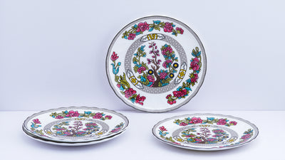 Indian tree side plates - Set of 4