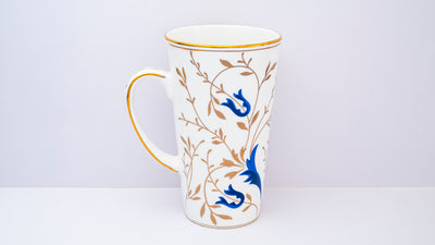 Golden Vine Tall mug (Blue) – Set of 1