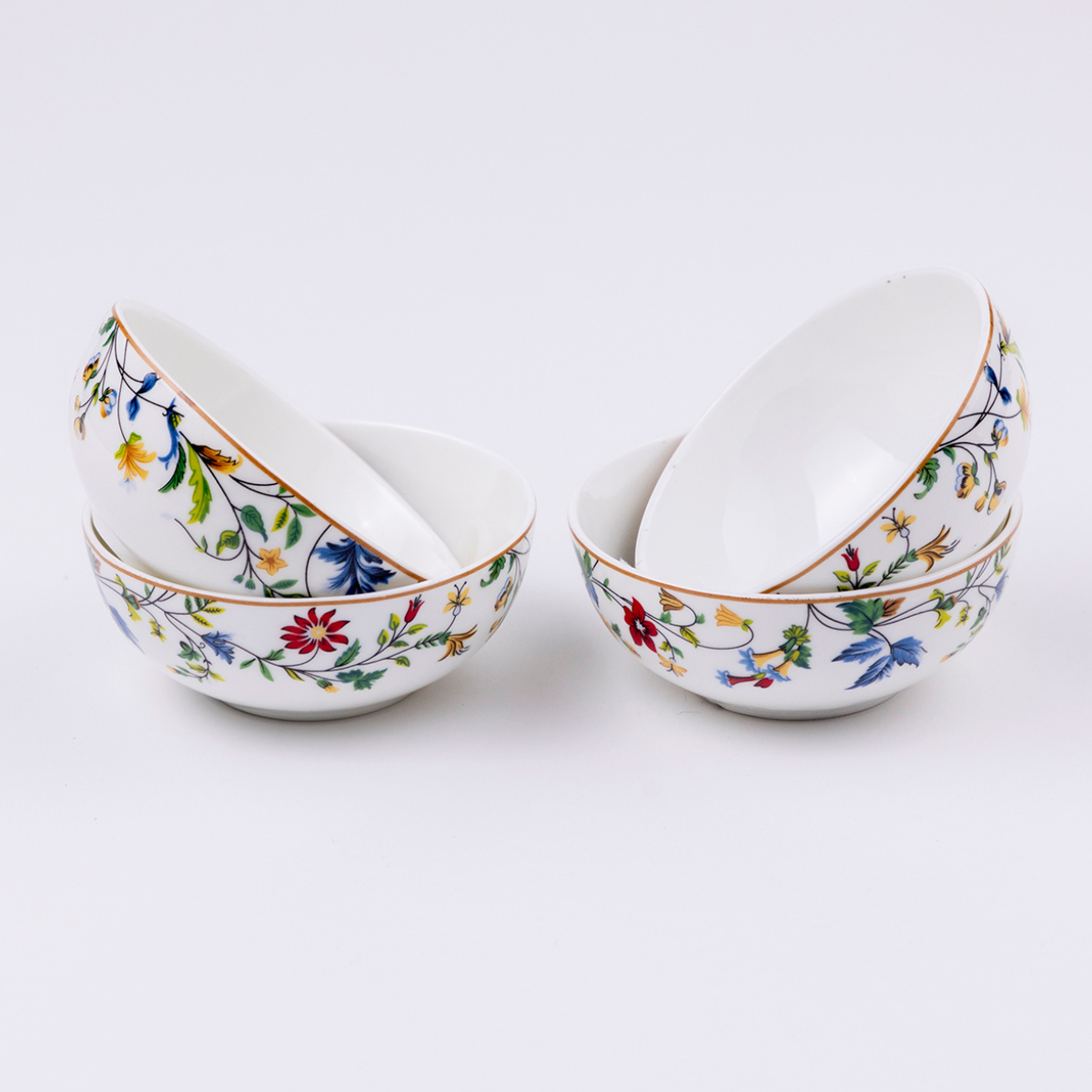 Summer Floral bowls - Set of 6 Pieces, 4 inch Wide