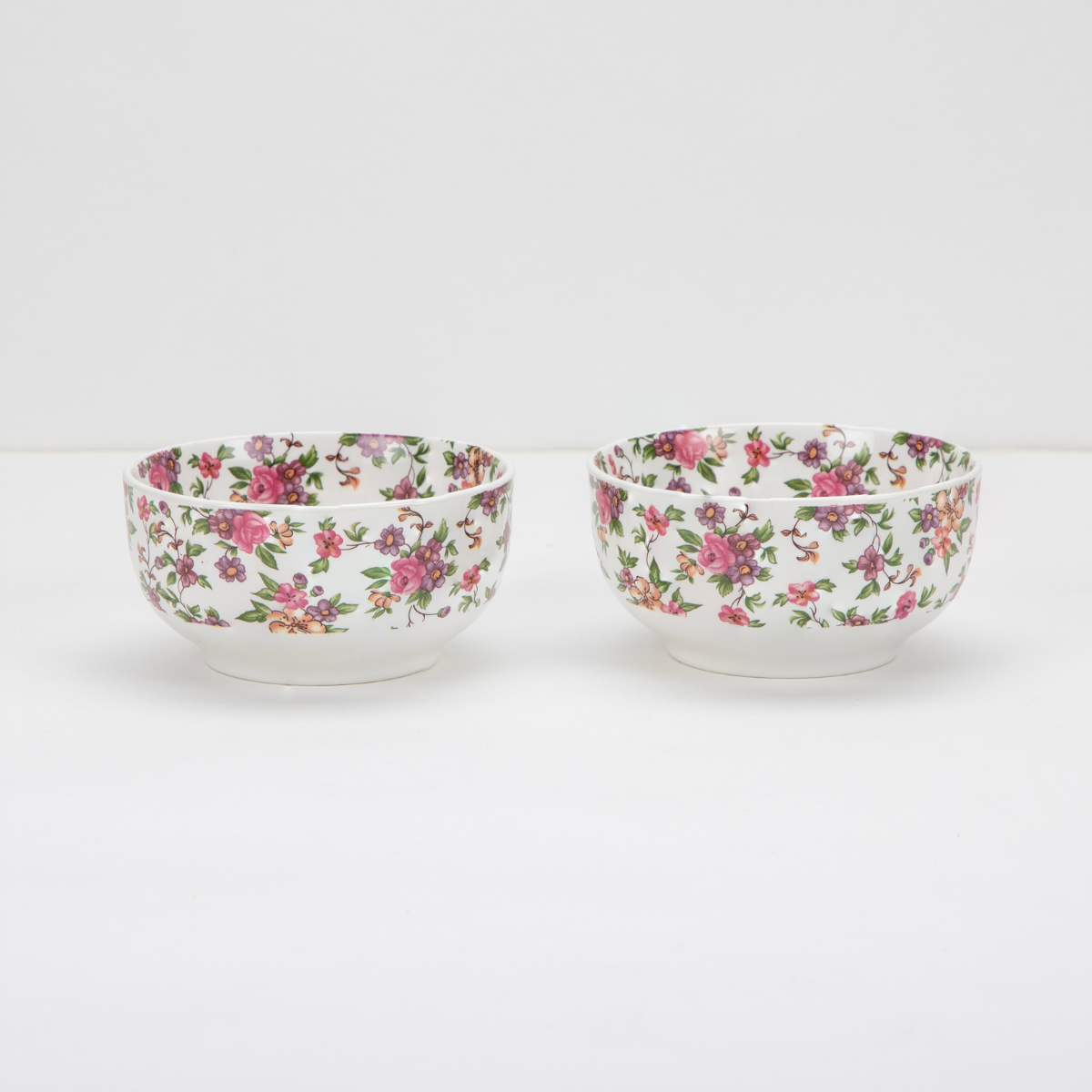 Whimsical Bloom snack bowls - Set of 4 (5 inch wide, 350ML capacity)
