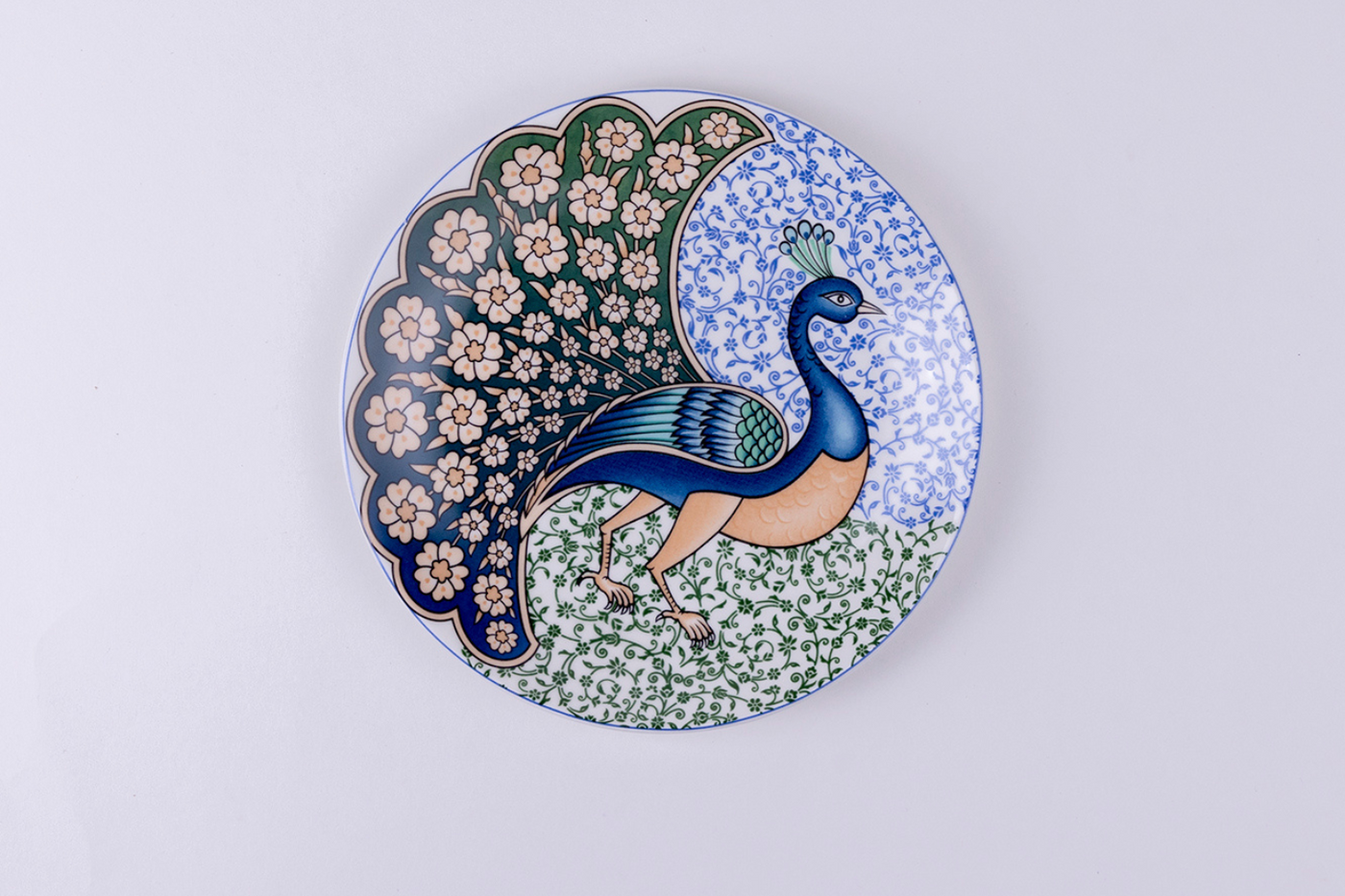 Indian Peafowl side plates