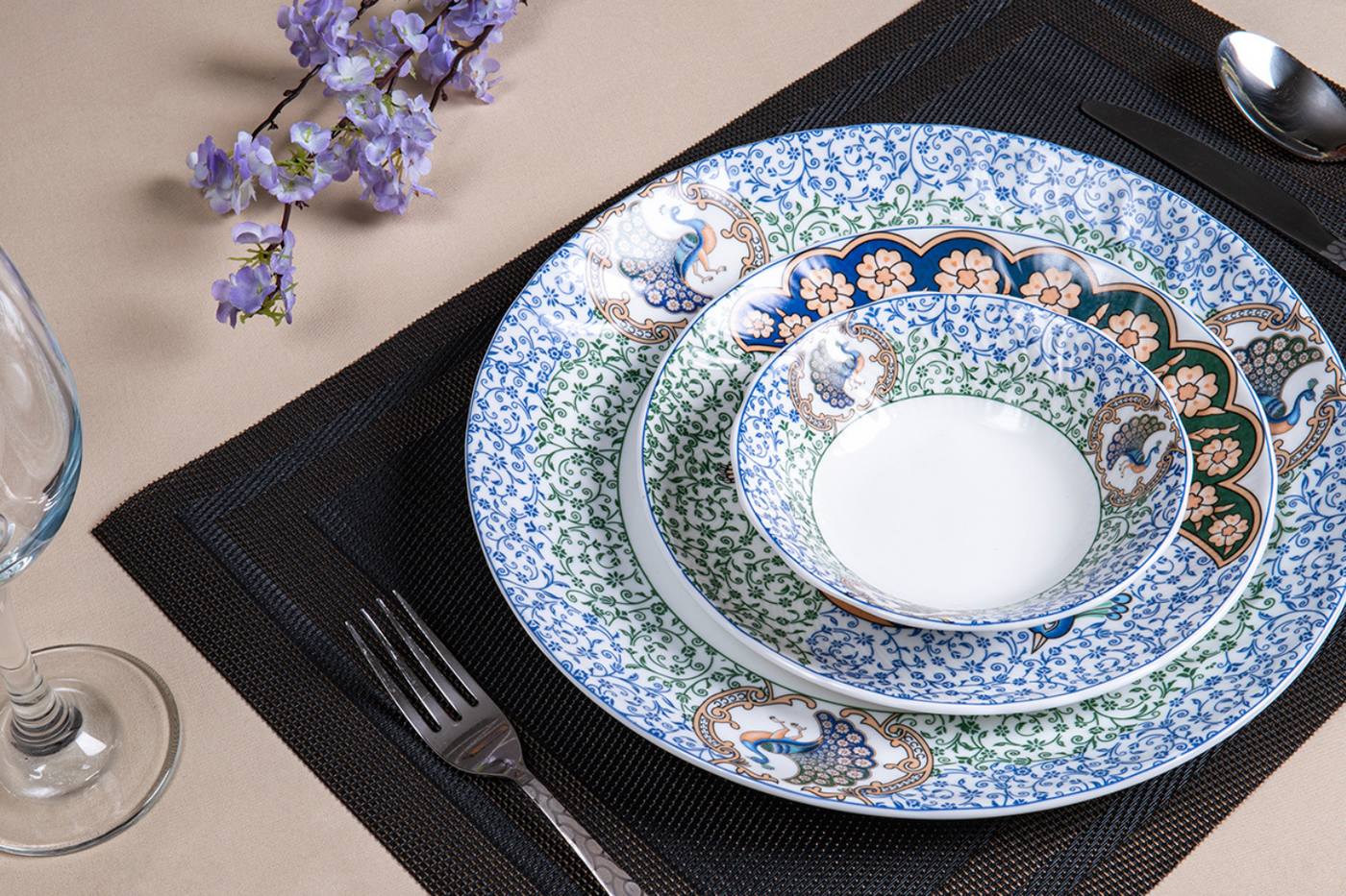 Dancing Peacock Dinnerware