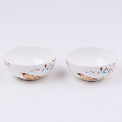 Birdsong small bowls - Set of 6 Pieces, 4 inch Wide