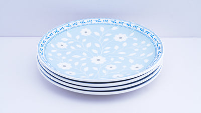 Cobalt Floral side plates - Set of 4