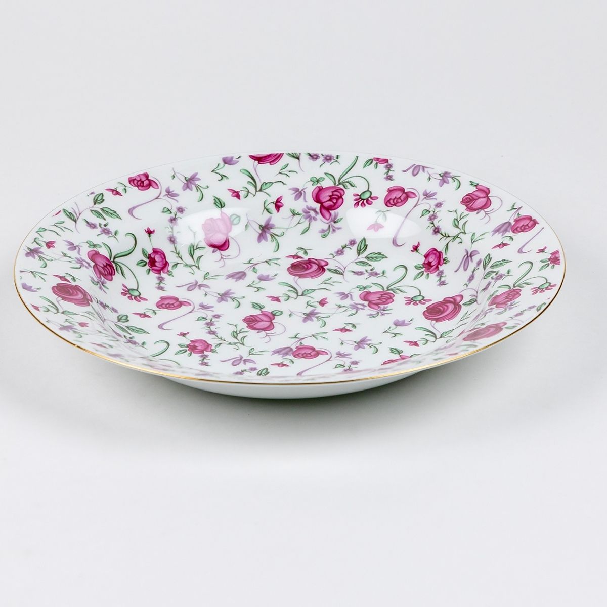 Button Rose Pasta Plates | 10.5 Inch Wide - Set of 2