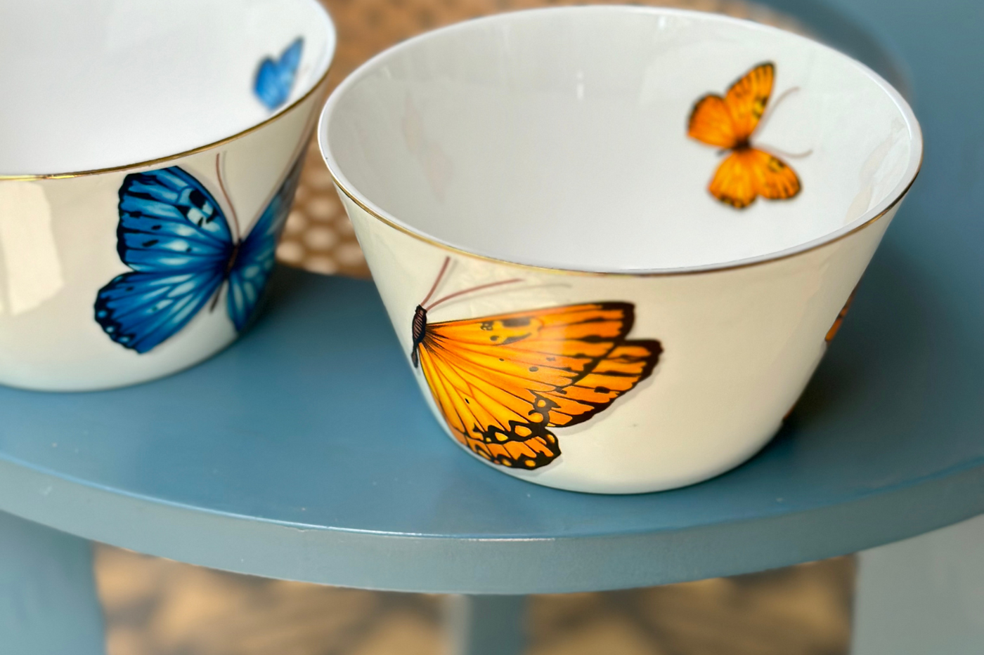 Golden Monarch Snack Bowls - Set of 2