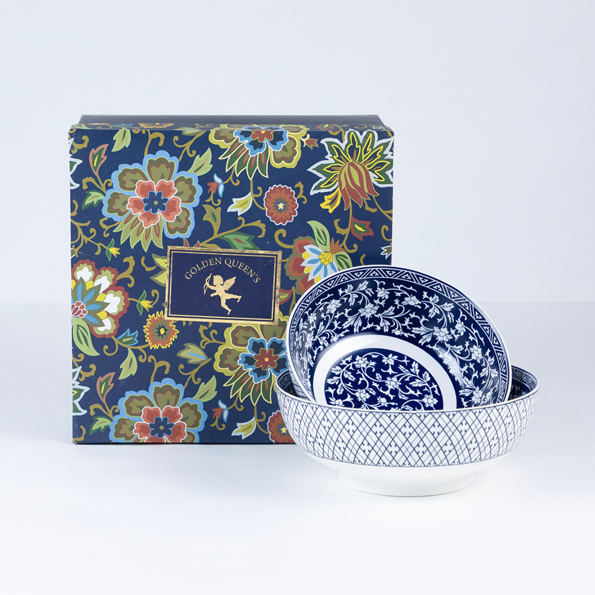 Oriental Blue Serving Bowls - Set of 2 Pieces, 800ML & 1000ML