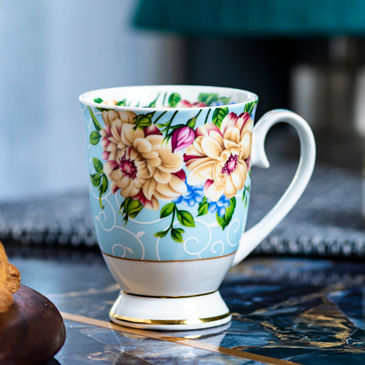 Yellow blossom Coffee/Tea mugs - Set of 2 (300ml each)