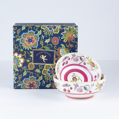 Pink Berry Serving Bowls - Set of 2 Pieces, 800ML & 1000ML