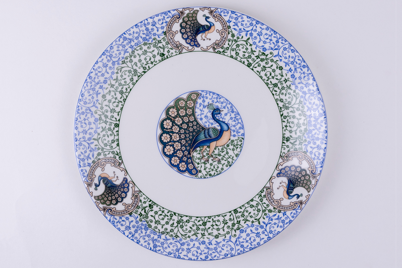 Dancing Peacock Dinner Plates - Set of 2