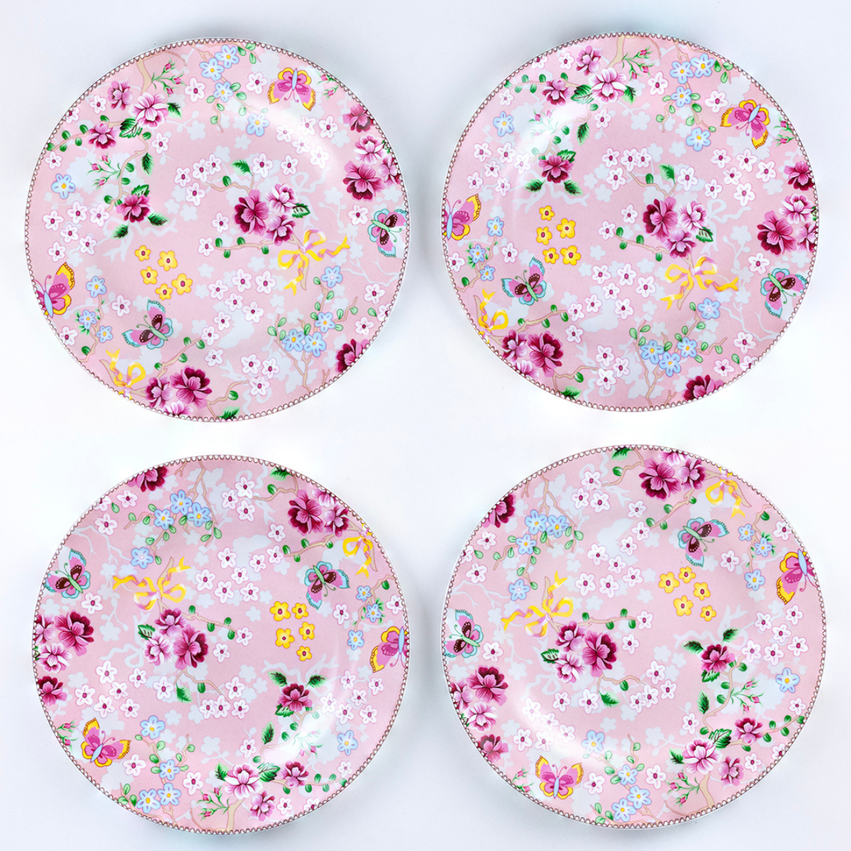 Birdie in Pink Dinner Plates - Set of 2 (10.5 inch each)
