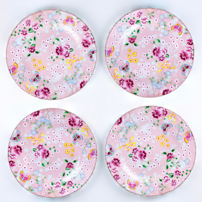 Birdie in Pink Dinner Plates - Set of 2 (10.5 inch each)