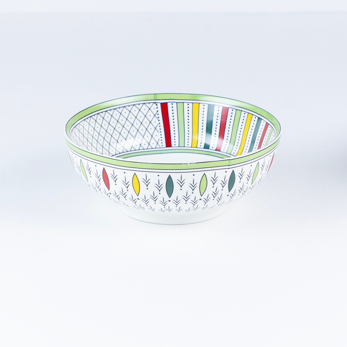 Green & Yellow Abstract Serving Bowls - Set of 2 Pieces, 800ML & 1000ML