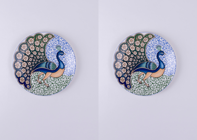 Indian Peafowl side plates