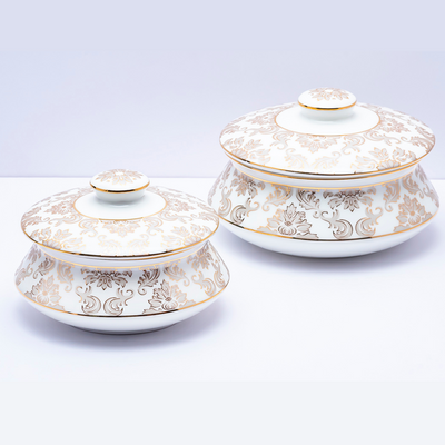 Vintage baroque handis with lid - Set of 2
