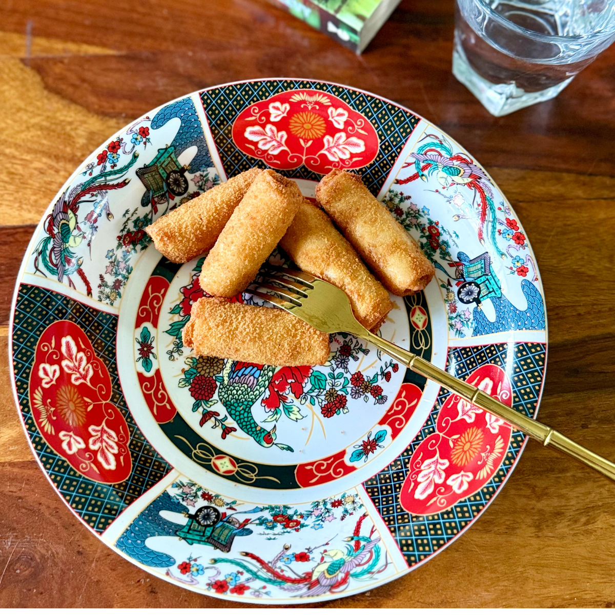 Oriental Bloom Pasta Plates | 12 Inch Wide - Set of 2