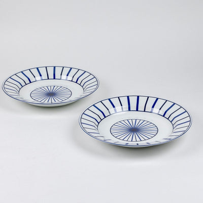 Blue Rhythm Pasta Plates | 10.5 Inch Wide - Set of 2