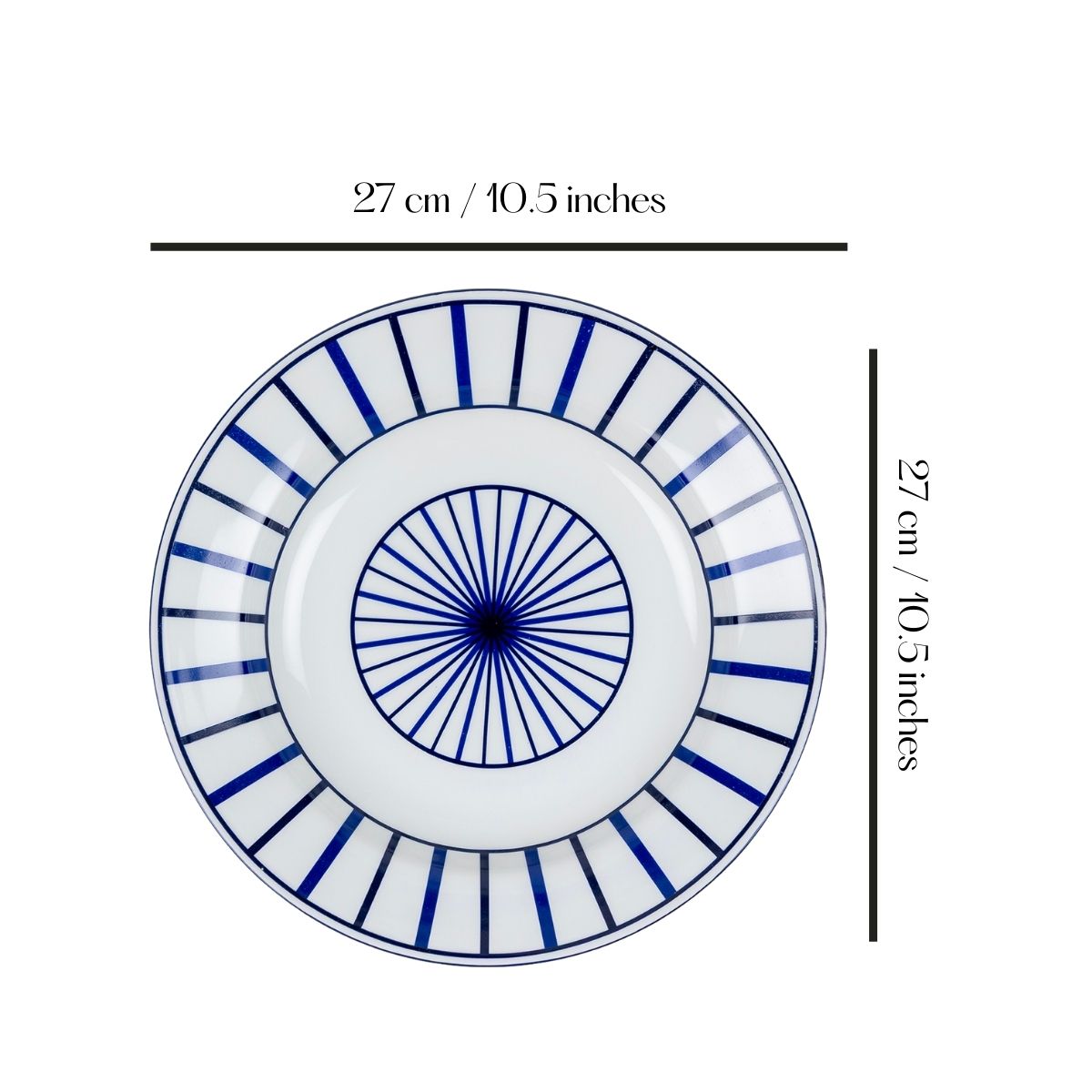 Blue Rhythm Pasta Plates | 10.5 Inch Wide - Set of 2